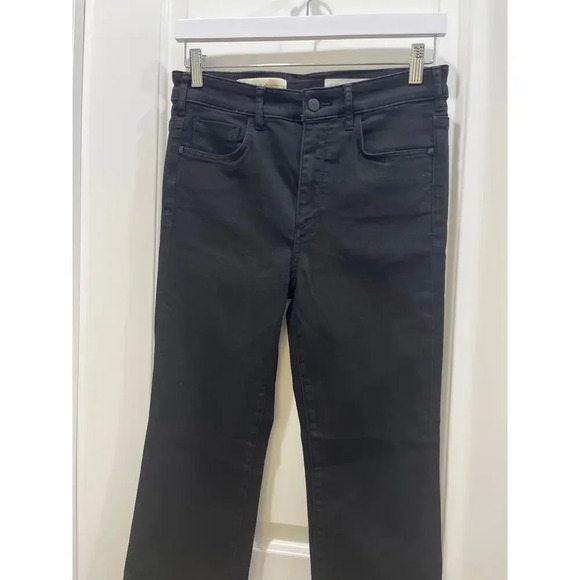 Anthropologie Pilcro & Letterpress Black Superscript Flare Raw Hem Jeans Sz 27 - Picture 4 of 6